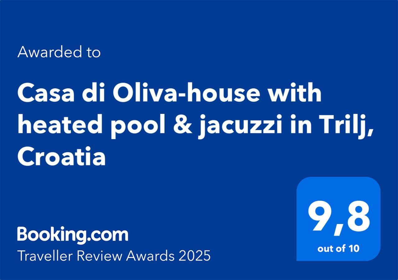 Casa Di Oliva-House With Heated Pool & Jacuzzi In Trilj, Croatia Villa Luaran gambar